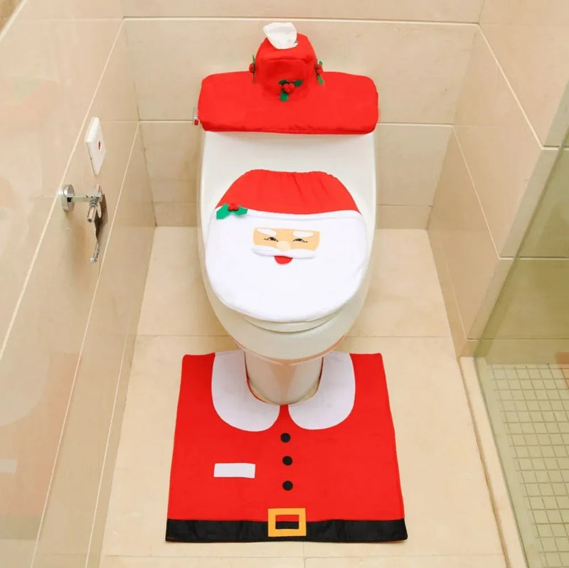 Kit de Decoração de Natal para Banheiro