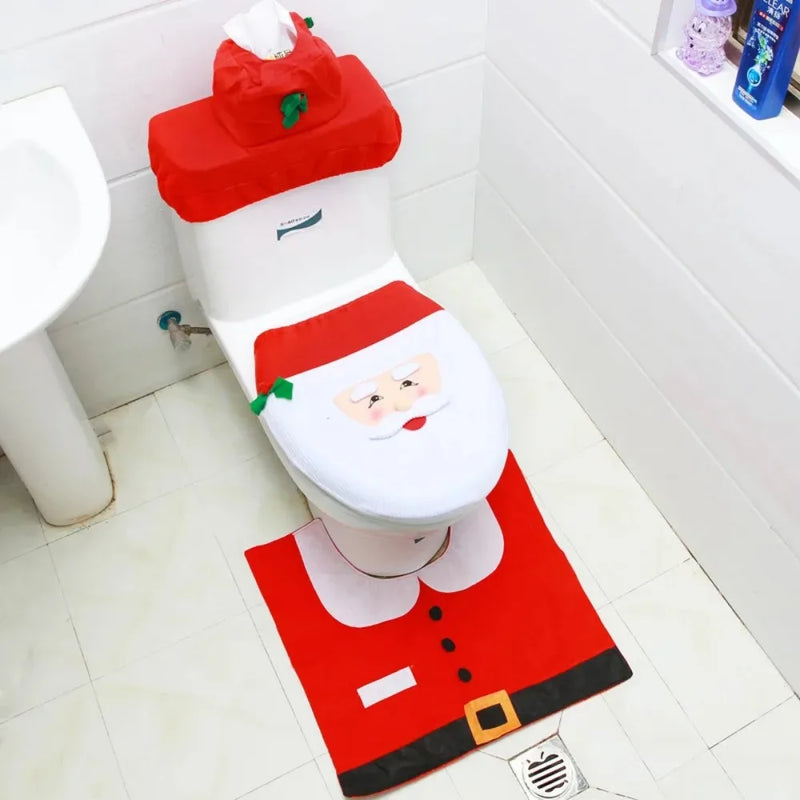 Kit de Decoração de Natal para Banheiro